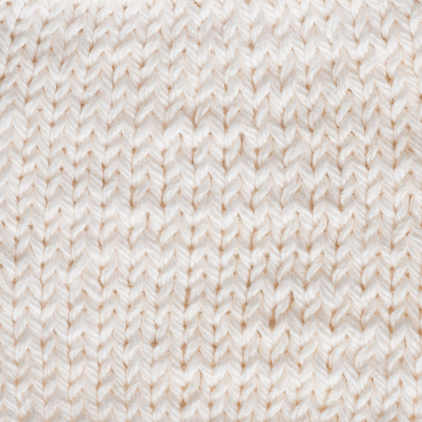 Close-up of cream knitted fabric 