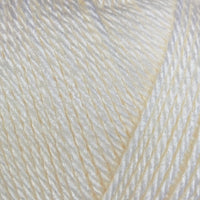 Close-up of a ball of cream-colored yarn 