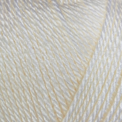 Close-up of a ball of cream-colored yarn 
