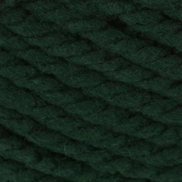 Close-up of dark green yarn ball