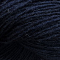 Close-up of a skein of dark blue yarn