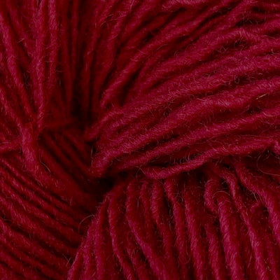 Close-up of a skein of red yarn