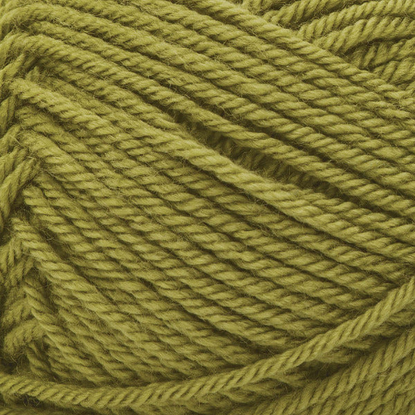 Close-up of a ball of yellow-green yarn