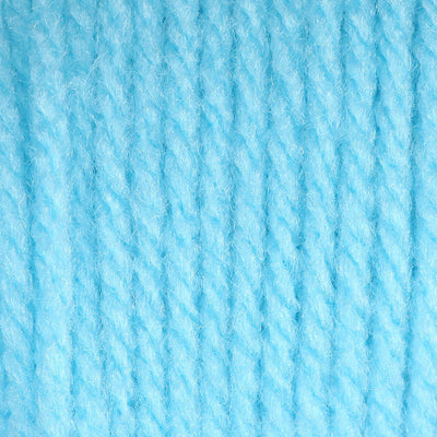 Close-up of bright light blue yarn 