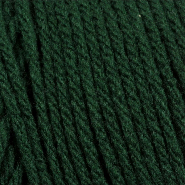 Close-up of dark green yarn