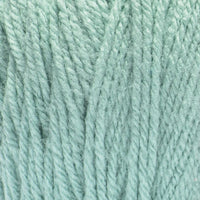 Close-up of light dusty teal yarn 
