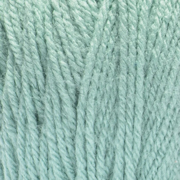 Close-up of light dusty teal yarn 