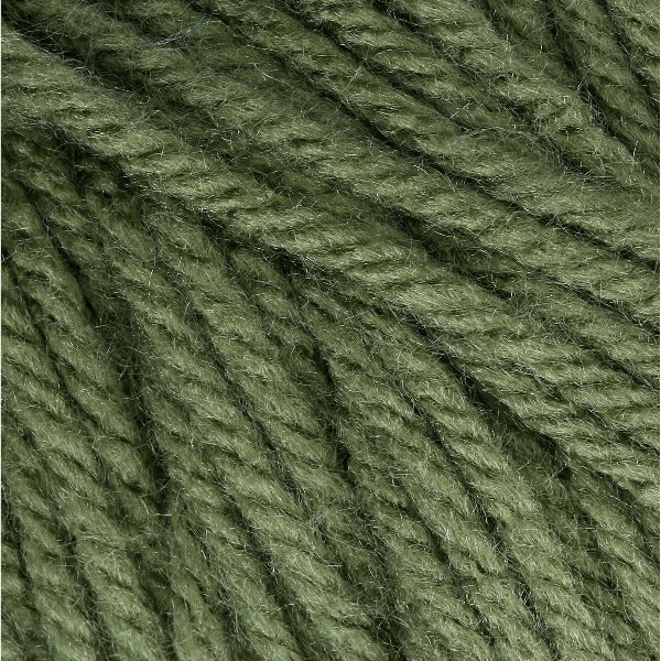 Close-up of sage green yarn 