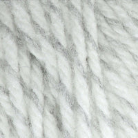 Close-up of twisted gray and white yarn strands