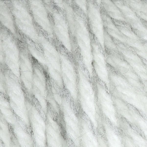 Close-up of twisted gray and white yarn strands