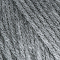 Close-up of light gray heathered yarn 