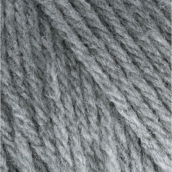 Close-up of light gray heathered yarn 