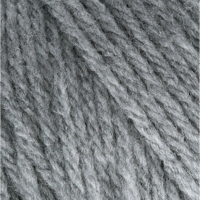 Close-up of light gray heathered yarn 