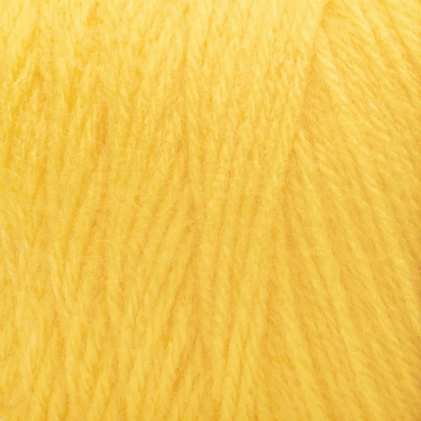 Close-up of bright yellow yarn 
