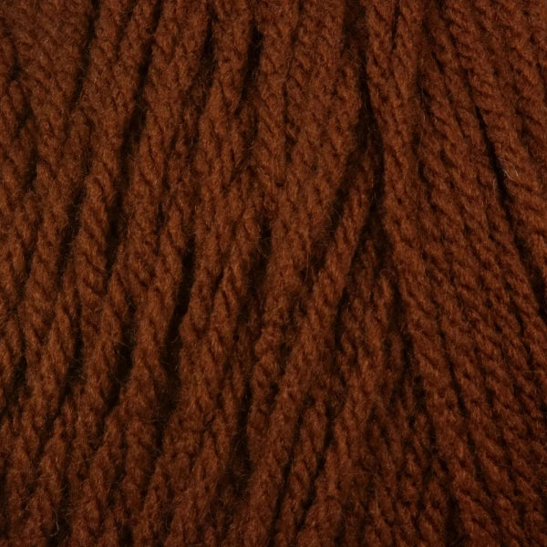 Close-up of warm brown yarn