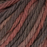 Close-up of multicolored yarn with shades of brown.