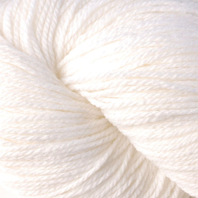 Close-up of a skein of white yarn
