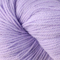 Close-up of a skein of light lavender yarn
