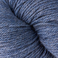 Close-up of medium blue heathered yarn 