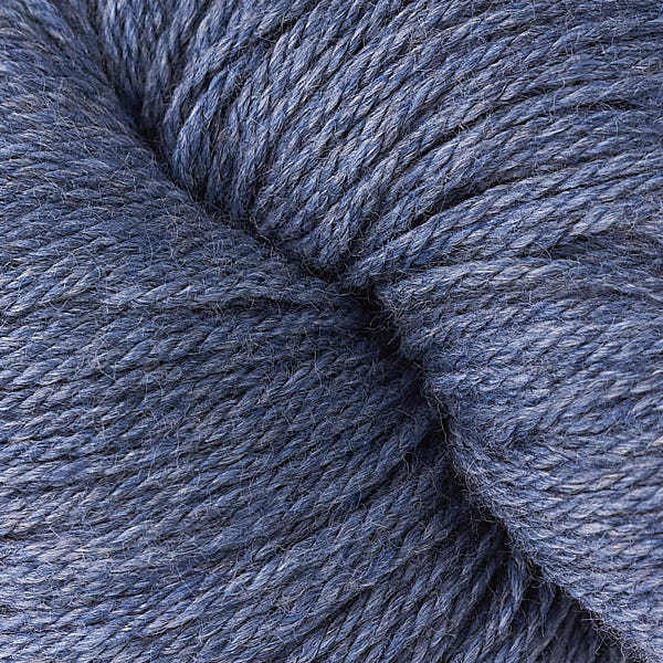 Close-up of medium blue heathered yarn 