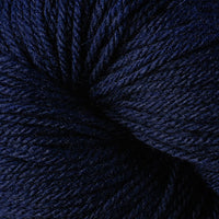 Close-up of a skein of dark blue yarn