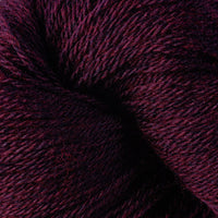 Close-up of a skein of dark burgundy yarn