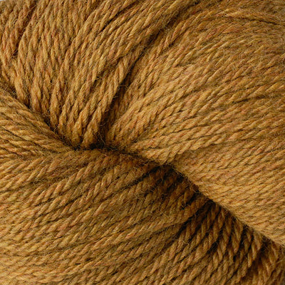 Close-up of mustard-brown yarn 