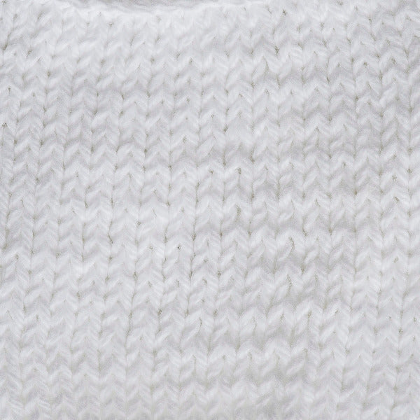 Close-up of a knitted white fabric 