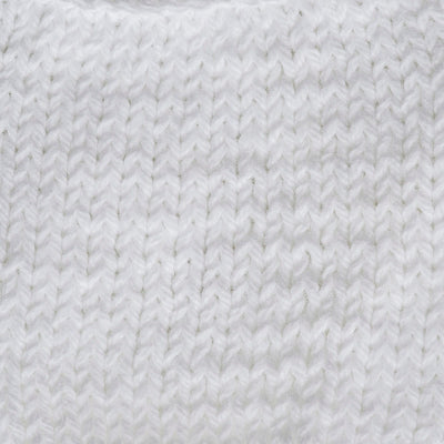 Close-up of a knitted white fabric 